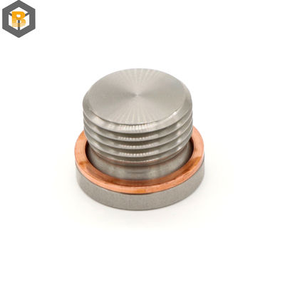 Aluminium CNC Drehverbindung Rundteile für Autoöl Abflussventil Stecker Messingstecker Teil