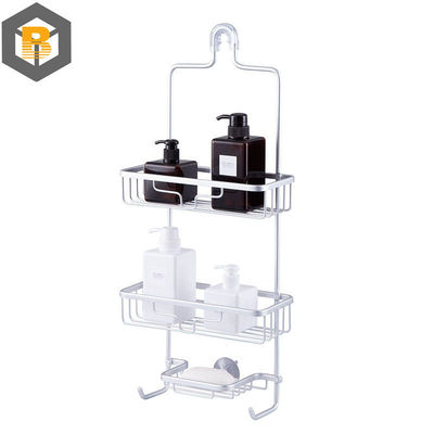 2D / 3D-Schaltregal für Badezimmer Dusche Schwarz Selbstklebstoff Dusche Caddy Maschine Teil