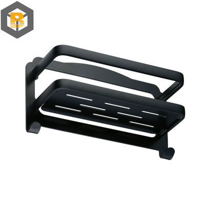2D / 3D-Schaltregal für Badezimmer Dusche Schwarz Selbstklebstoff Dusche Caddy Maschine Teil