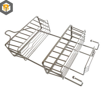Dekoratives Bad Metall Dusche Caddy mit Haken und Shampoo Display Basket über Badewanne