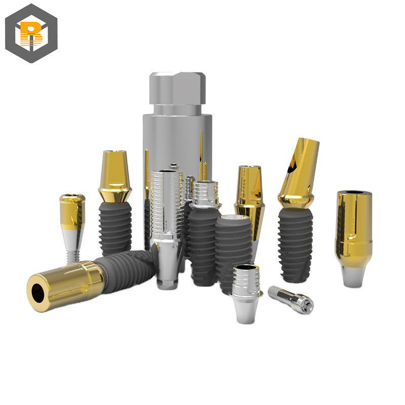 Unterwasser-Typ Inneres Hex-Titan-Implantat Knochenhöhe Zahnimplantat kompatibel mit Custom 3D-Design